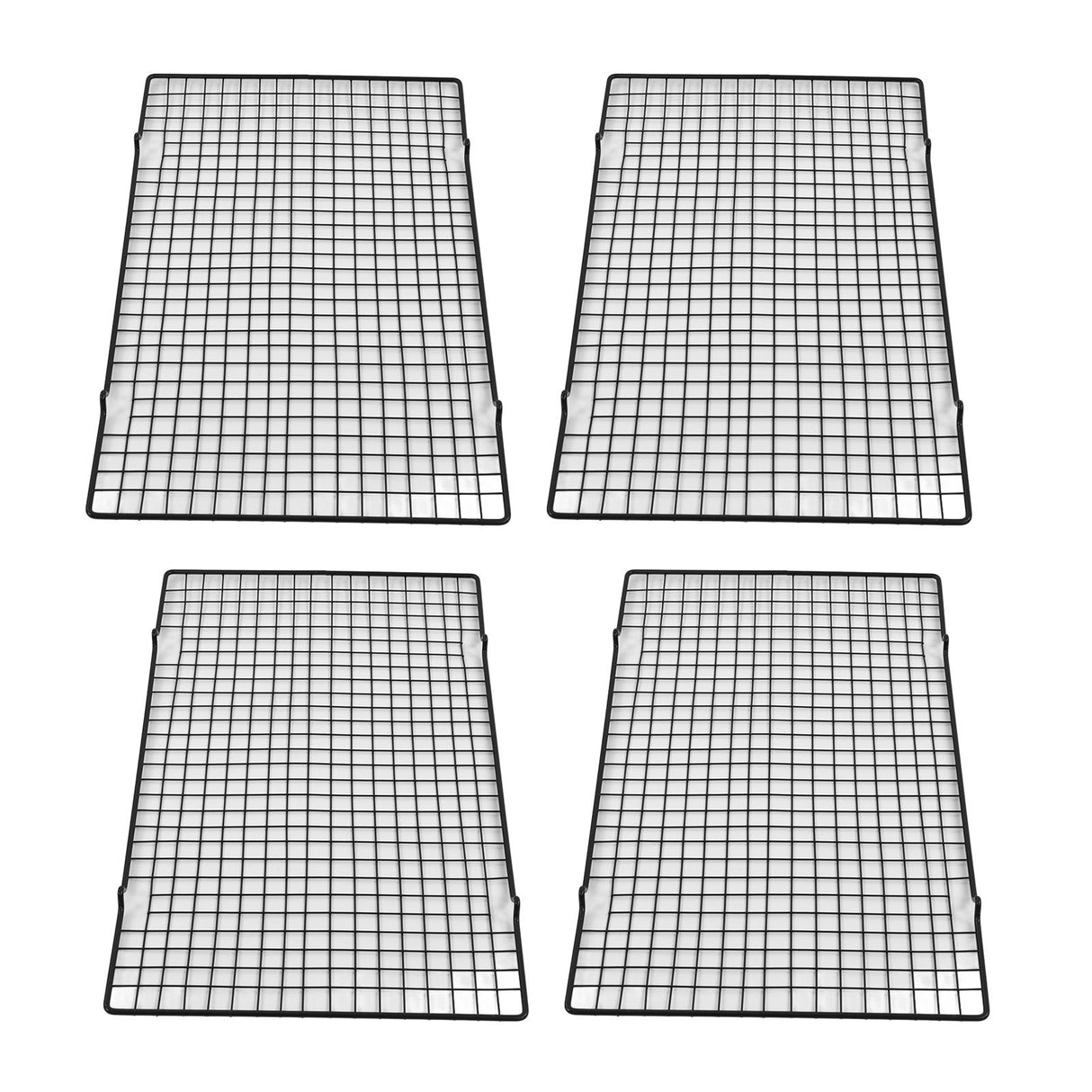4PCS Barbecue Cooling Rack Stainless Steel Cooling Grid Tray Cake Cookies Baking Rack for Kitchen