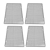 4PCS Barbecue Cooling Rack Stainless Steel Cooling Grid Tray Cake Cookies Baking Rack for Kitchen