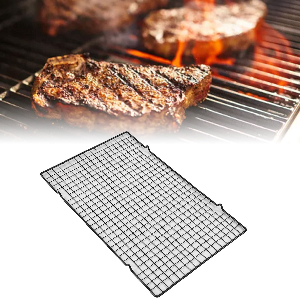 4PCS Barbecue Cooling Rack Stainless Steel Cooling Grid Tray Cake Cookies Baking Rack for Kitchen