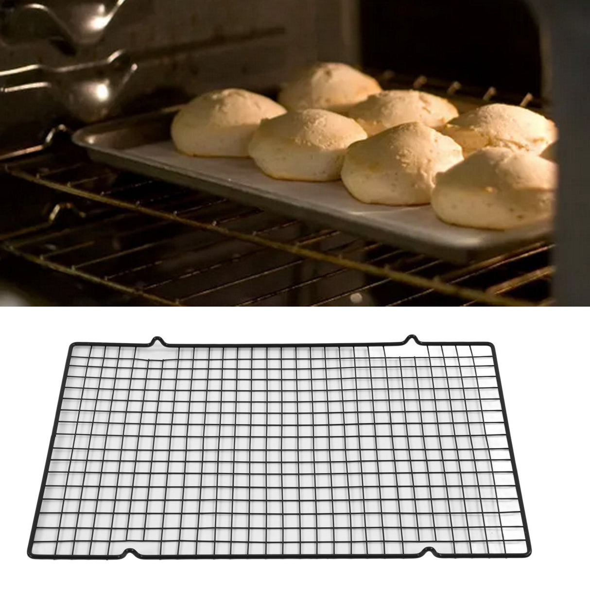 4PCS Barbecue Cooling Rack Stainless Steel Cooling Grid Tray Cake Cookies Baking Rack for Kitchen