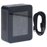 Bluetooth Carbon Dioxide Air Quality Monitor TVOC Tester 60 Day Data Storage Humidity Temperature Meter USB Power SupplyBlack