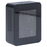 Bluetooth Carbon Dioxide Air Quality Monitor TVOC Tester 60 Day Data Storage Humidity Temperature Meter USB Power SupplyBlack - Front View