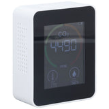 Bluetooth Carbon Dioxide Air Quality Monitor TVOC Tester 60 Day Data Storage Humidity Temperature Meter USB Power SupplyWhite - Front View