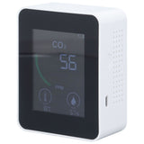 Bluetooth Carbon Dioxide Air Quality Monitor TVOC Tester 60 Day Data Storage Humidity Temperature Meter USB Power SupplyWhite