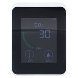 Bluetooth Carbon Dioxide Air Quality Monitor TVOC Tester 60 Day Data Storage Humidity Temperature Meter USB Power SupplyWhite - Rear View