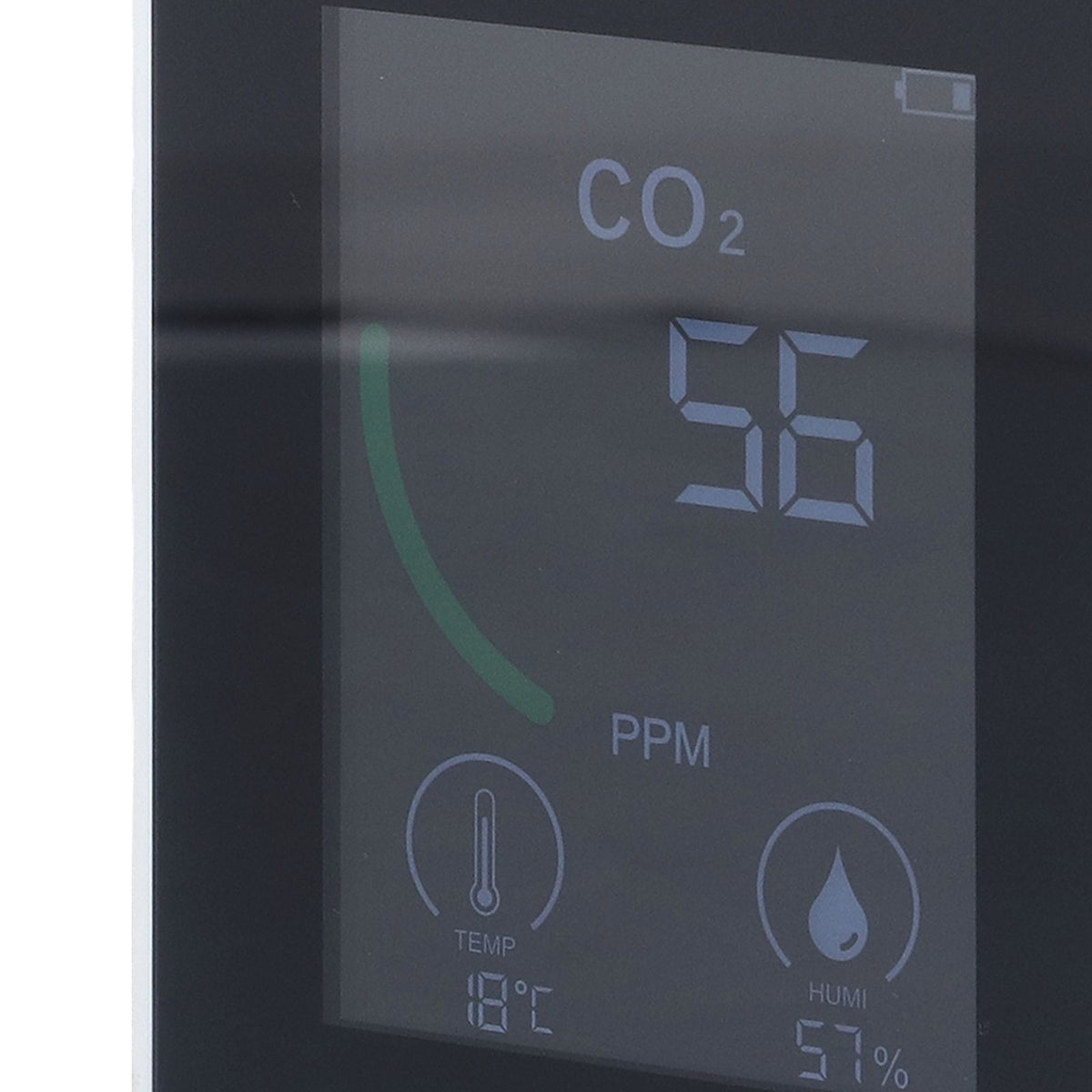 Bluetooth Carbon Dioxide Air Quality Monitor TVOC Tester 60 Day Data Storage Humidity Temperature Meter USB Power SupplyWhite