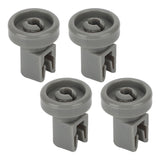4pcs Dishwasher Lower Rack Wheel Dishwasher Wheel Replacement Part for AEG Favorit for Privileg for Zanussi - 45-Degree Angle
