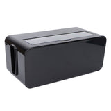 Power Socket Storage Box Safe Dustproof Socket Wire Organizer Plastic Box for Home MediumBlack - Front View