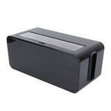 Power Socket Storage Box Safe Dustproof Socket Wire Organizer Plastic Box for Home MediumBlack - Side View