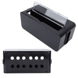 Power Socket Storage Box Safe Dustproof Socket Wire Organizer Plastic Box for Home MediumBlack - Low Angle