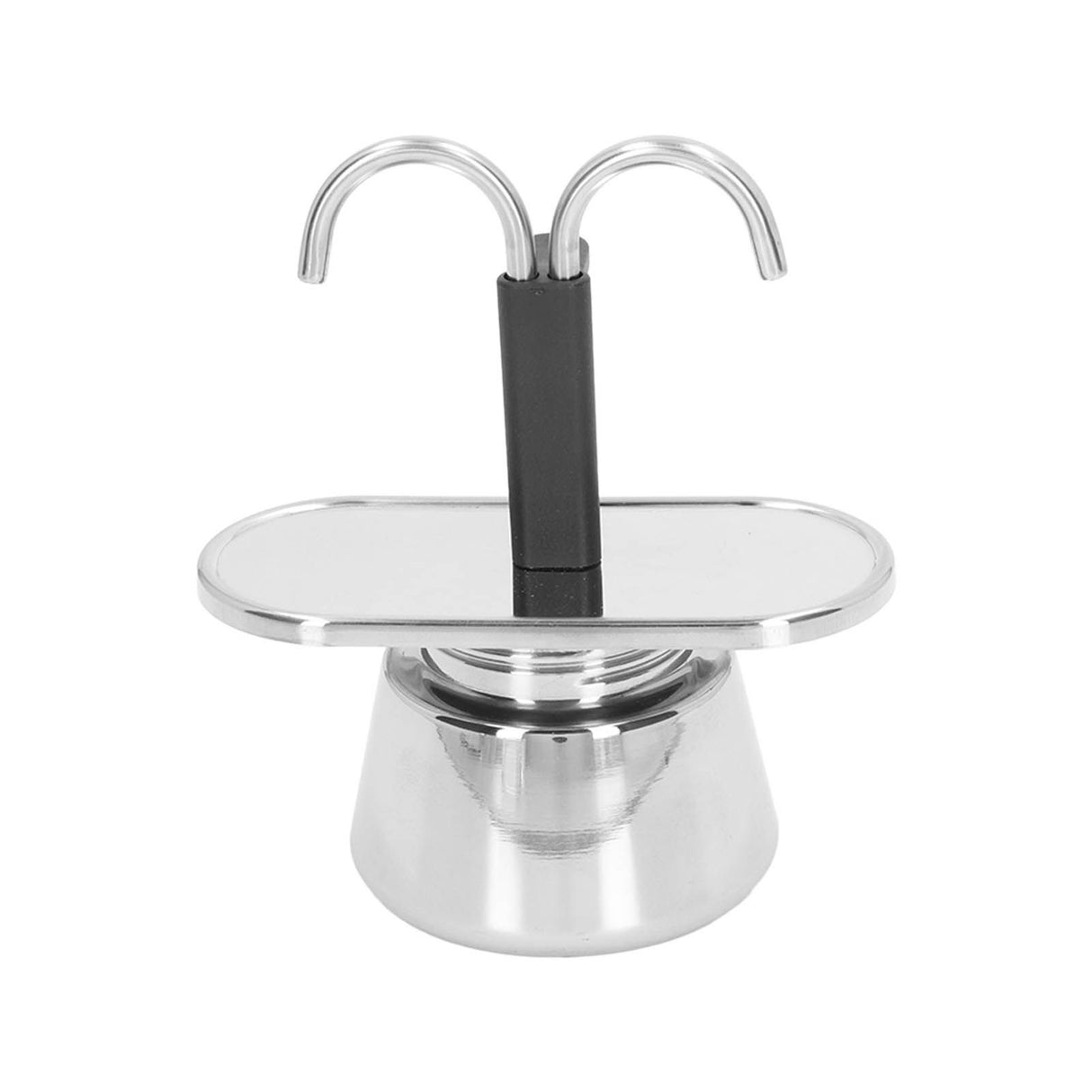 Moka Pot 100ml Dual Pipe Stainless Steel Durable Food Grade Anti Scald Nonslip Thickened Strainer Widely Used Mocha Pot