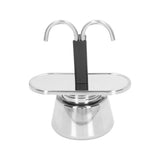 Moka Pot 100ml Dual Pipe Stainless Steel Durable Food Grade Anti Scald Nonslip Thickened Strainer Widely Used Mocha Pot - Top-Down View
