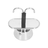 Moka Pot 100ml Dual Pipe Stainless Steel Durable Food Grade Anti Scald Nonslip Thickened Strainer Widely Used Mocha Pot