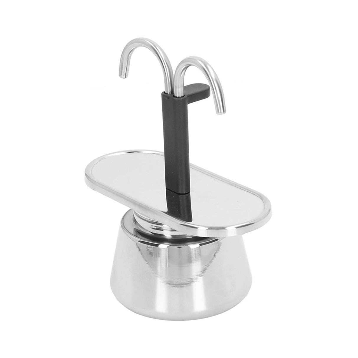 Moka Pot 100ml Dual Pipe Stainless Steel Durable Food Grade Anti Scald Nonslip Thickened Strainer Widely Used Mocha Pot