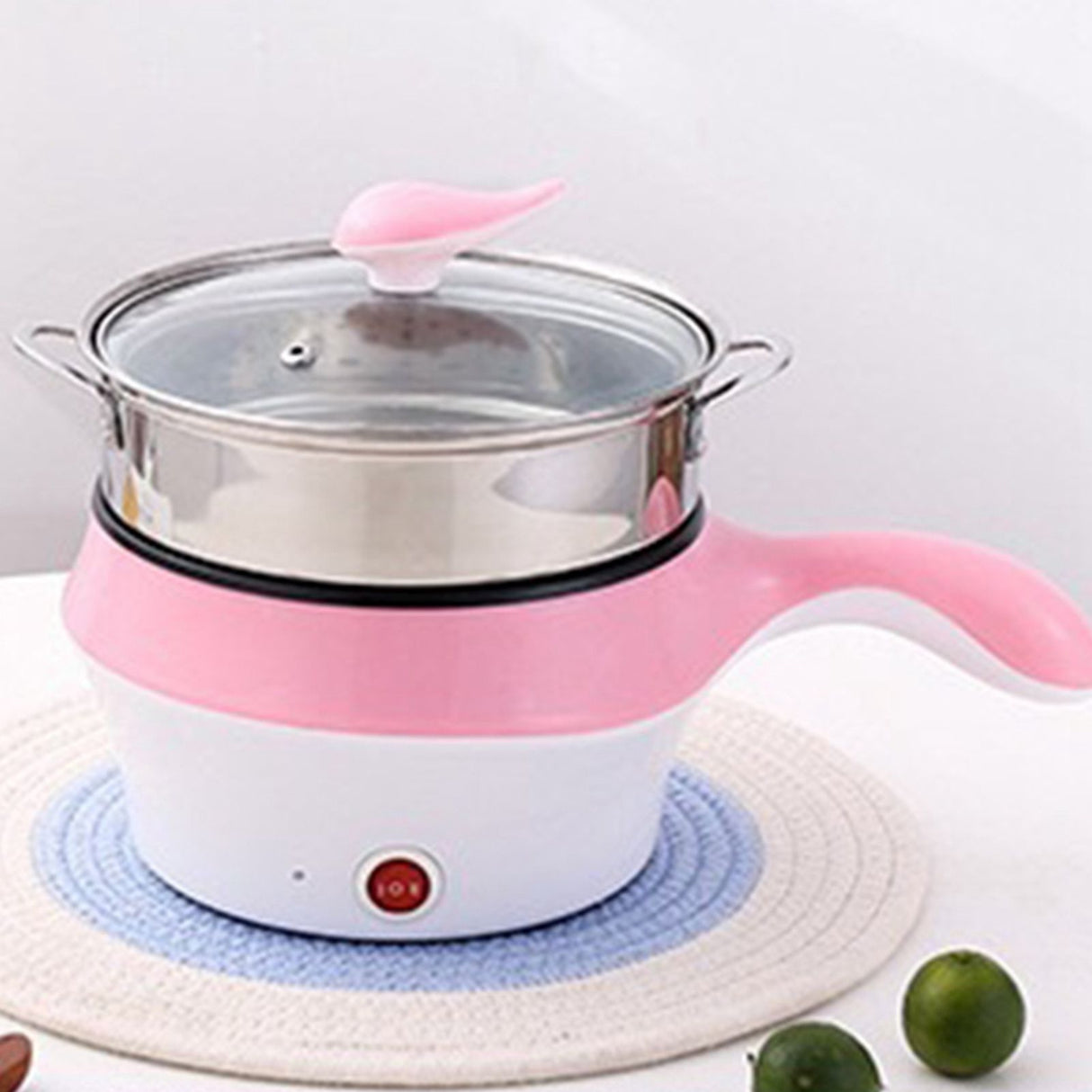 Electric Cooker Multifunctional Two Speed Portable Mini Electric Frying Pan Wok Rice Cooker for Student Dormitory (AU 220V)