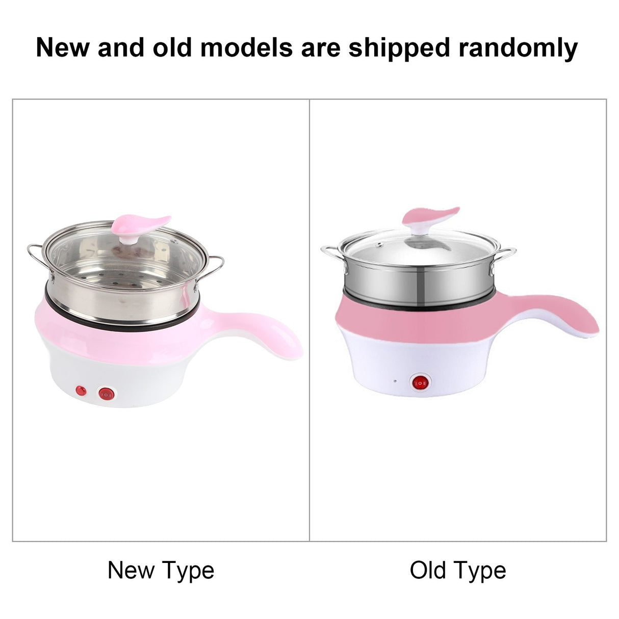 Electric Cooker Multifunctional Two Speed Portable Mini Electric Frying Pan Wok Rice Cooker for Student Dormitory (AU 220V)