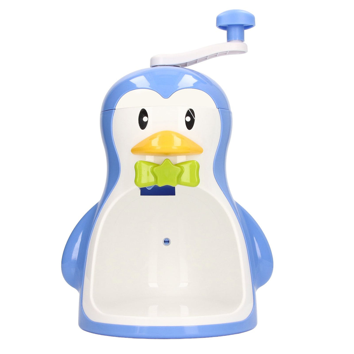 Shaved Ice Machine ABS Penguin Shape Blue Household Portable Manual Snow Cone Maker Machine with Container Kitchen Accessories