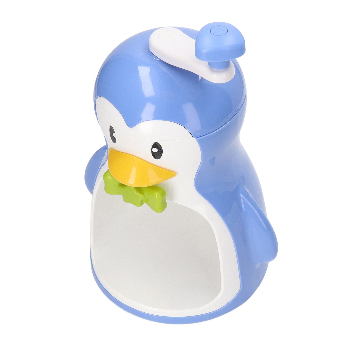 Shaved Ice Machine ABS Penguin Shape Blue Household Portable Manual Snow Cone Maker Machine with Container Kitchen Accessories