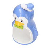 Shaved Ice Machine ABS Penguin Shape Blue Household Portable Manual Snow Cone Maker Machine with Container Kitchen Accessories - Low Angle