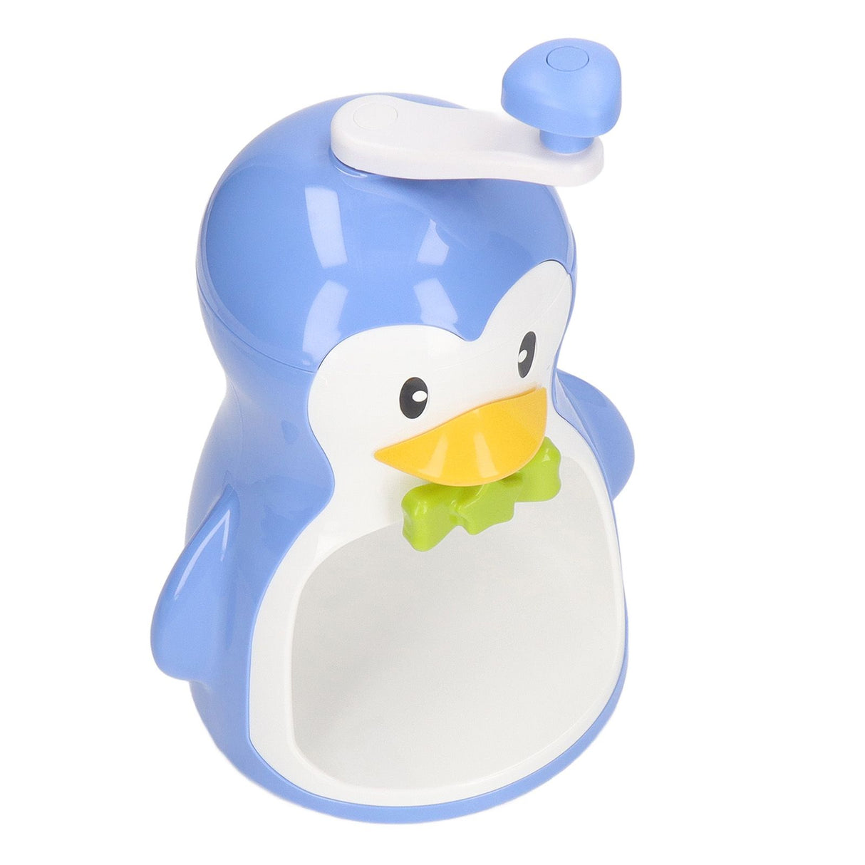 Shaved Ice Machine ABS Penguin Shape Blue Household Portable Manual Snow Cone Maker Machine with Container Kitchen Accessories