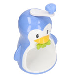 Shaved Ice Machine ABS Penguin Shape Blue Household Portable Manual Snow Cone Maker Machine with Container Kitchen Accessories