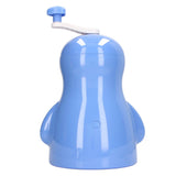Shaved Ice Machine ABS Penguin Shape Blue Household Portable Manual Snow Cone Maker Machine with Container Kitchen Accessories - Extra Image