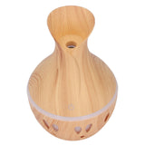 300ml Essential Oil Diffuser Wood Grain USB Powered 7 Colors LED Low Noise Mist Humidifier for Bedroom Office - Front View