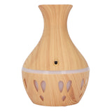 300ml Essential Oil Diffuser Wood Grain USB Powered 7 Colors LED Low Noise Mist Humidifier for Bedroom Office - Top-Down View