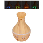300ml Essential Oil Diffuser Wood Grain USB Powered 7 Colors LED Low Noise Mist Humidifier for Bedroom Office