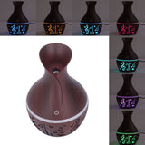 Aromatherapy Diffuser 300ml USB Powered Wood Grain Ultra Quiet LED Night Light Desk Humidifier for Home Office Hotel - Top-Down View