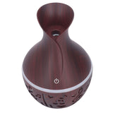 Aromatherapy Diffuser 300ml USB Powered Wood Grain Ultra Quiet LED Night Light Desk Humidifier for Home Office Hotel