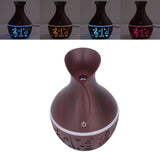 Aromatherapy Diffuser 300ml USB Powered Wood Grain Ultra Quiet LED Night Light Desk Humidifier for Home Office Hotel