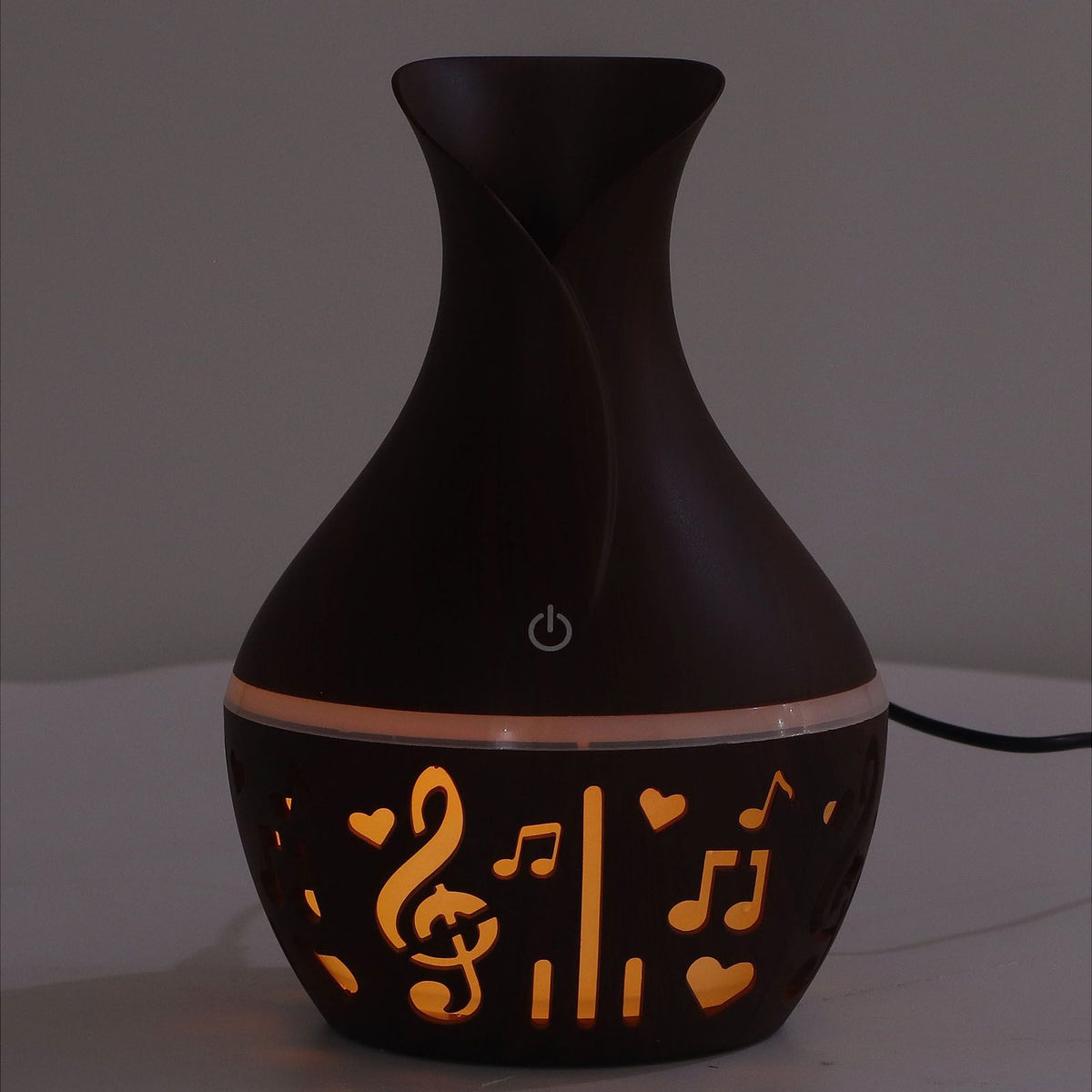 Aromatherapy Diffuser 300ml USB Powered Wood Grain Ultra Quiet LED Night Light Desk Humidifier for Home Office Hotel