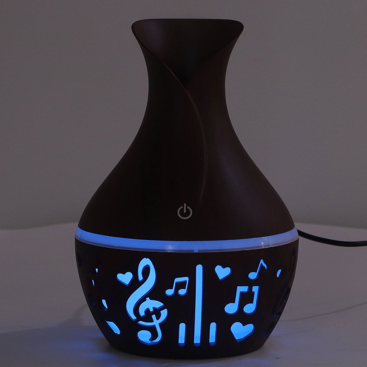 Aromatherapy Diffuser 300ml USB Powered Wood Grain Ultra Quiet LED Night Light Desk Humidifier for Home Office Hotel