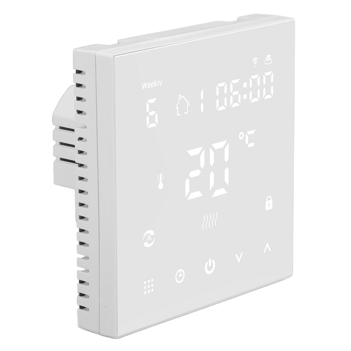 WiFi Thermostat Digital Touch Screen APP Voice Control Smart Thermostat with Auto Calibration for Floor Heating 90‑240V