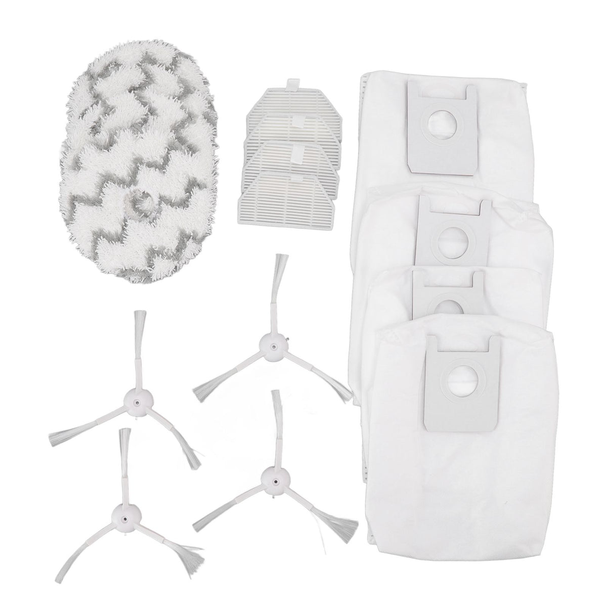Dust Bag Filter Rag Side Brush Set Robot Vacuum Cleaner Accessories for Roidmi EVA SDJ06RM