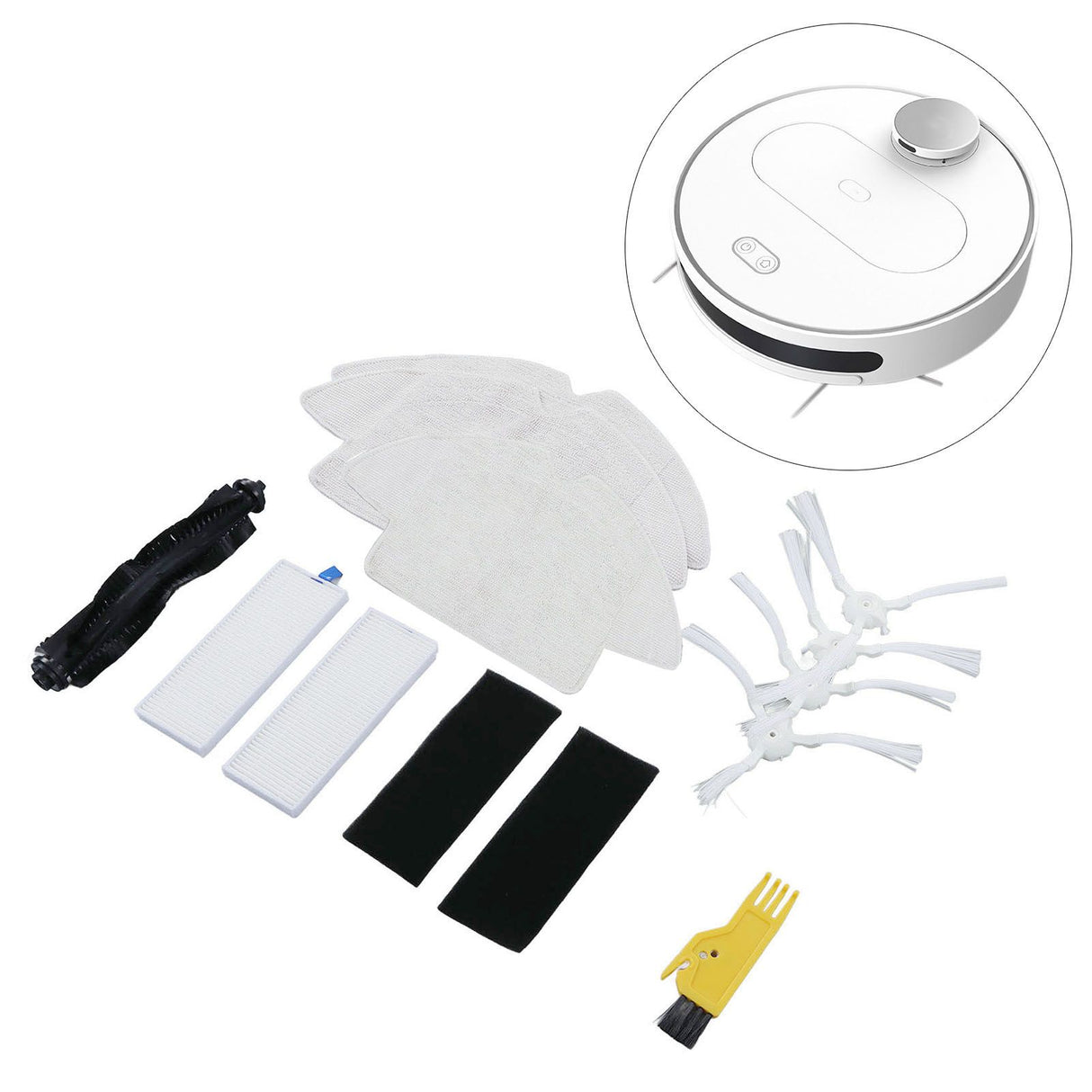 Sweeping Robot Accessories Main Brush Rag Filter Element Side Brush for 360 S6 Home Cleaning