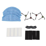 Sweeper Main Side Brush with Filter and Mopping Cloths Robot Vacuum Cleaner Replacement Set for Yeedi K600 K700 K680