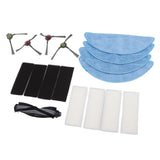 Sweeper Main Side Brush with Filter and Mopping Cloths Robot Vacuum Cleaner Replacement Set for Yeedi K600 K700 K680