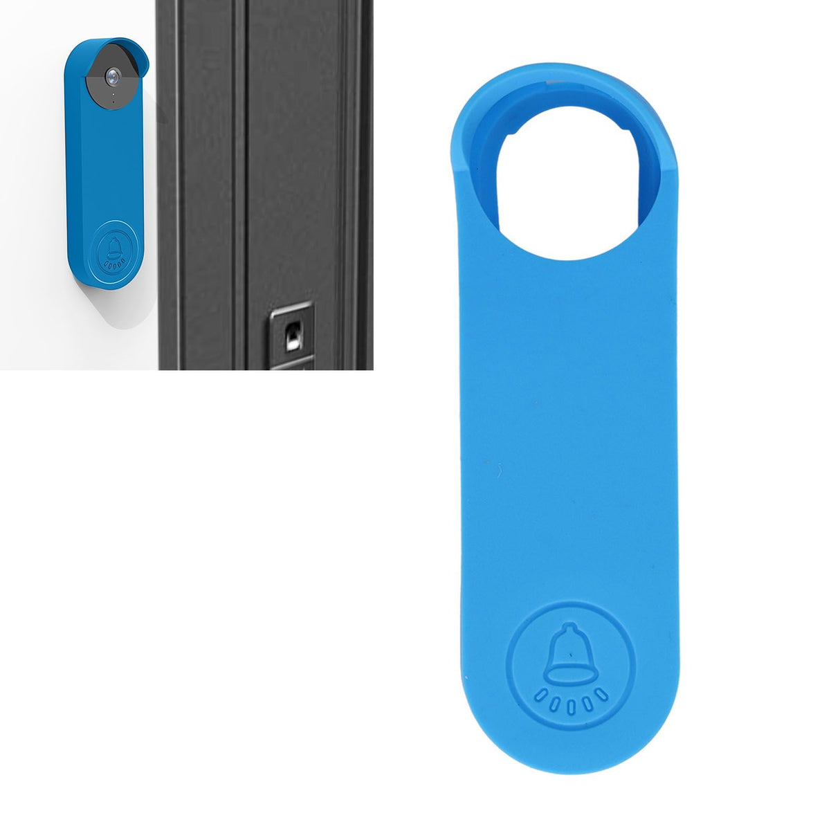 Doorbell Silicone Case for GoogleNest Doorbell Protective Cover Dustproof Cover Accessories Blue