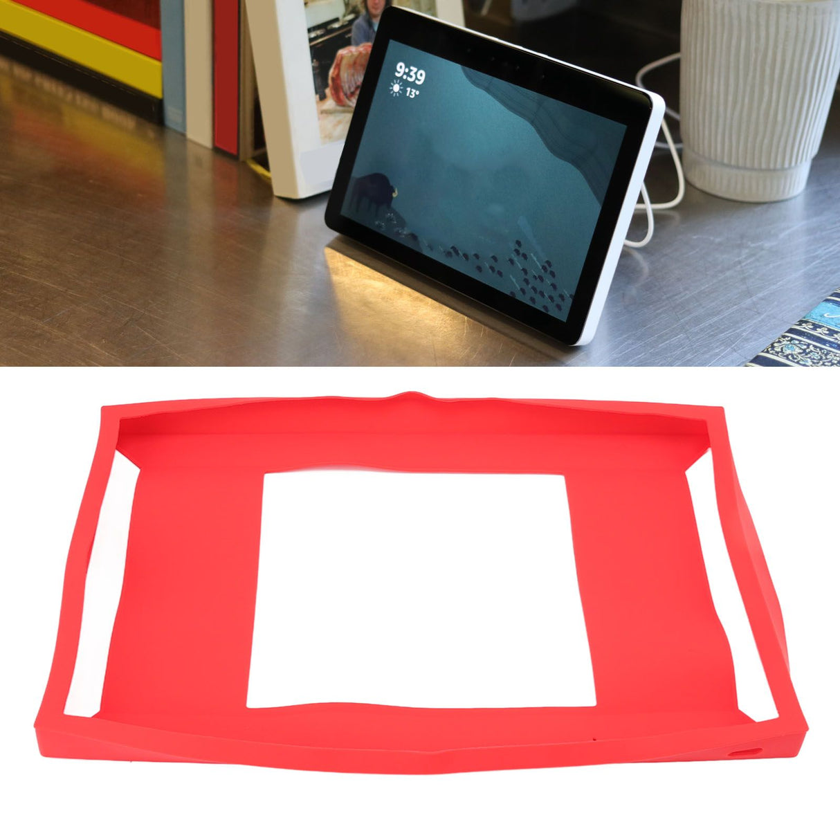 Silicone Protective Case Dustproof Waterproof Dropproof Cover Case for Show 15 Smart Display Red