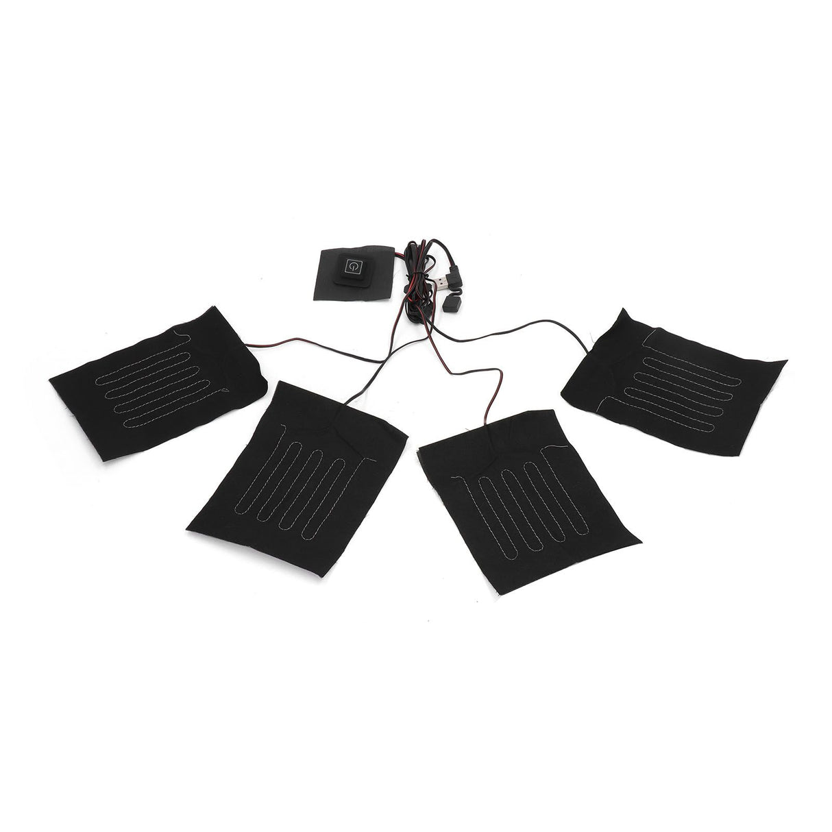 Heating Cloth Heater Waterproof 3 Gears Composite Fiber with Four Pieces USB Powered Clothes Heating Pad for Winter
