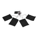 Heating Cloth Heater Waterproof 3 Gears Composite Fiber with Four Pieces USB Powered Clothes Heating Pad for Winter