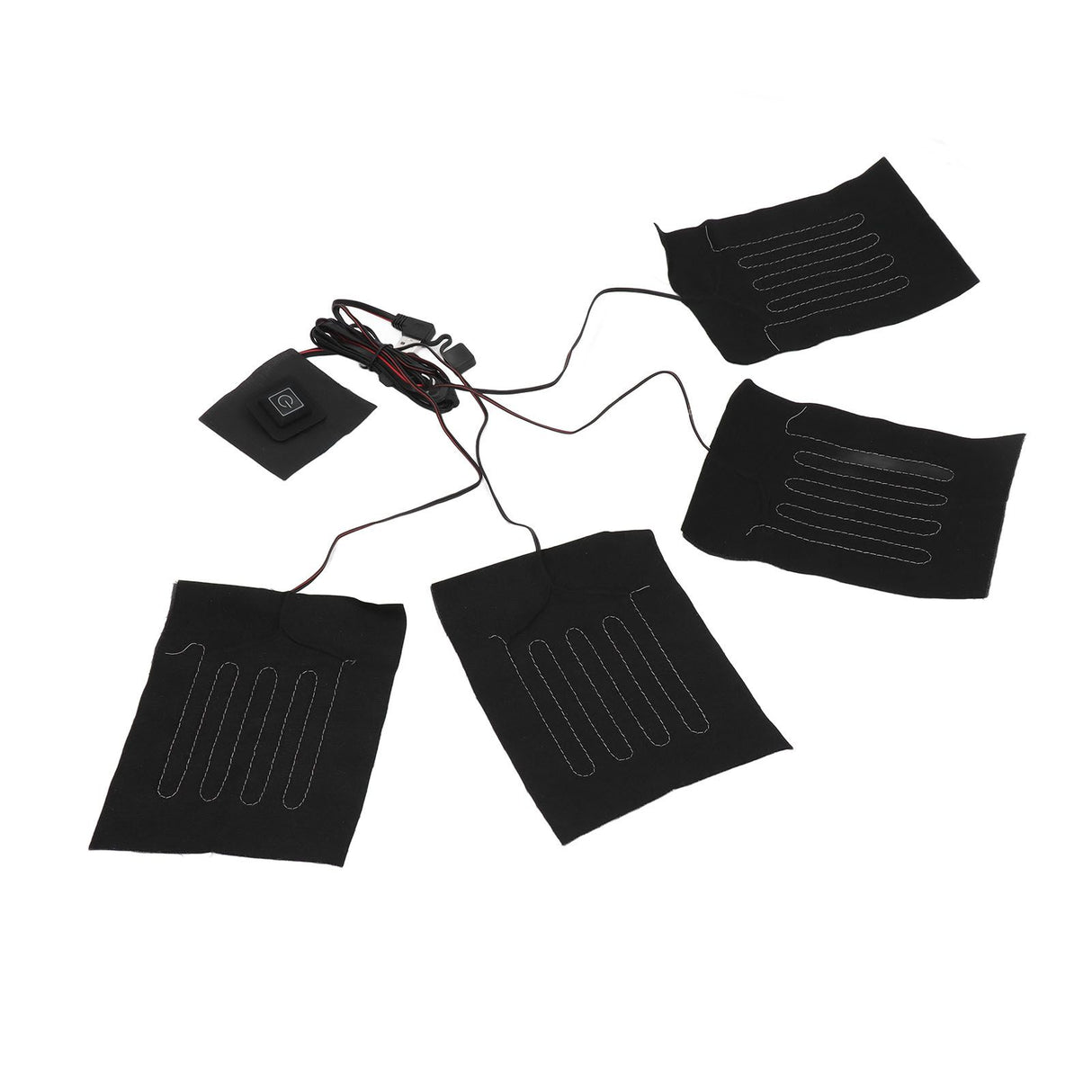 Heating Cloth Heater Waterproof 3 Gears Composite Fiber with Four Pieces USB Powered Clothes Heating Pad for Winter