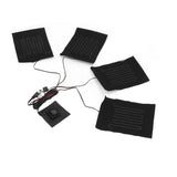 Heating Cloth Heater Waterproof 3 Gears Composite Fiber with Four Pieces USB Powered Clothes Heating Pad for Winter