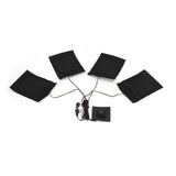 Heating Cloth Heater Waterproof 3 Gears Composite Fiber with Four Pieces USB Powered Clothes Heating Pad for Winter - Rear View