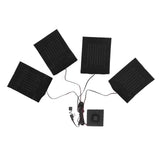 Heating Cloth Heater Waterproof 3 Gears Composite Fiber with Four Pieces USB Powered Clothes Heating Pad for Winter