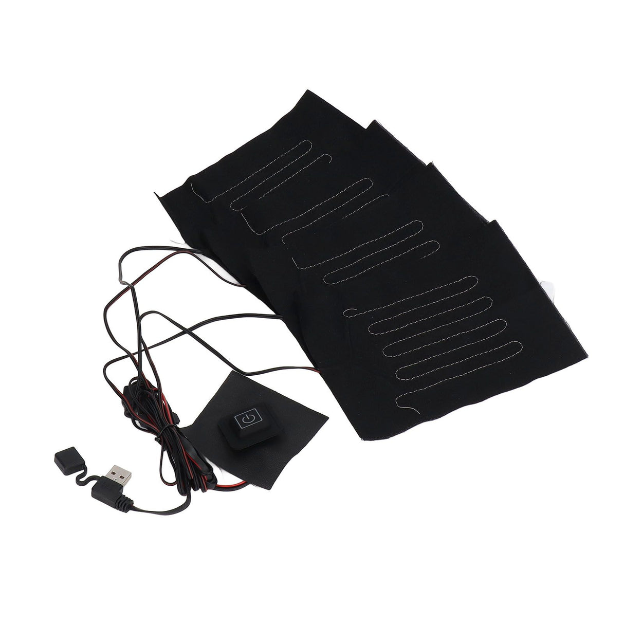 Heating Cloth Heater Waterproof 3 Gears Composite Fiber with Four Pieces USB Powered Clothes Heating Pad for Winter