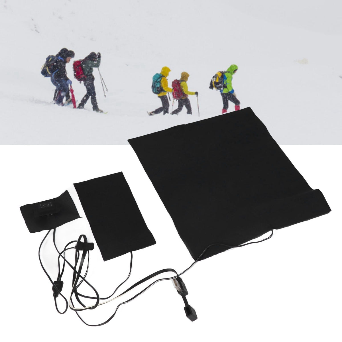 2 in 1 Electric Heating Pad with 3 Gear Adjustable Temperature Waterproof USB Power Heating Warmer Pad For Vest Jacket