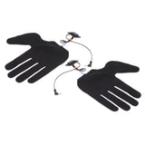 2Pcs Electric Heating Gloves Pads 5 Finger Glove Heating Sheet with 3 Adjuatable Gears for Skiing Cycling - Top-Down View